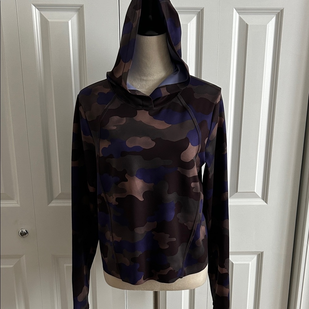 Athleta Brown and Purple Camo sweatshirt